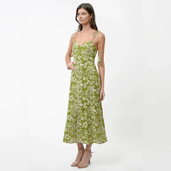 Adelyn Rae Women's Trina Corded Midi Dress - Green - Casual Dresses
